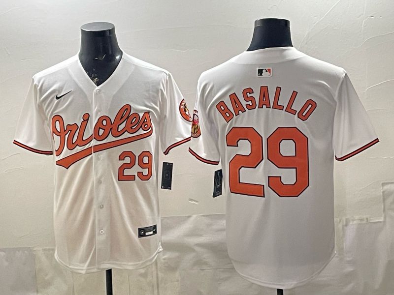 Men Baltimore Orioles #29 Basallo White Game 2026 Nike MLB Jersey style 002->baltimore orioles->MLB Jersey